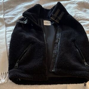 SAM Midnight Black Fleece Vest